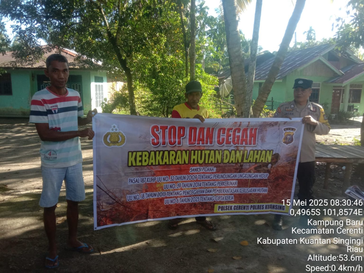 Polsek Cerenti Gencarkan Sosialisasi dan Patroli Cegah Karhutla